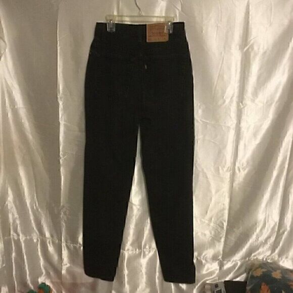Levi Strauss Black Dark Wash Whisker Skinny Jeans 9 - Picture 5 of 5